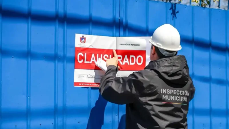 Clausuran empresa que operaba de forma clandestina en la comuna de Maipú