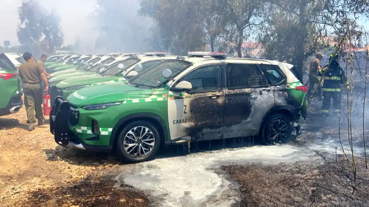 Incendio de pastizales afectó a la Escuela de Equitación de Carabineros de Chile en Estación Central 7 incendio esc equitacion