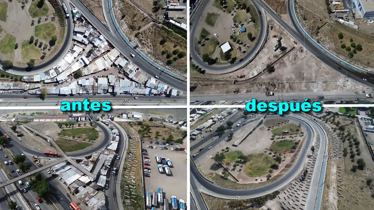 imagen aérea de erradicación de campamentos en maipu