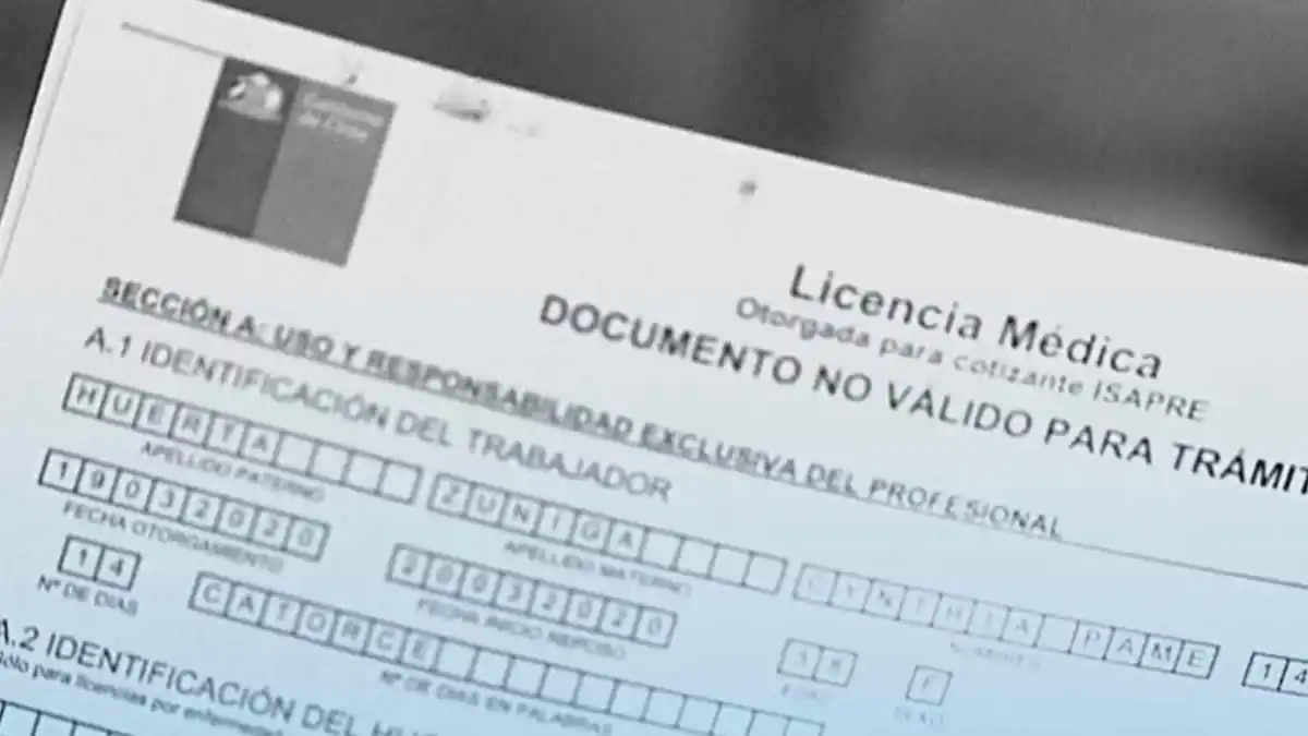 Formulario médico con información personal